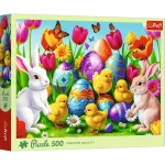 Puzzle Trefl 500 piese Pajiștea de Paște, multicolor, 10+ ani