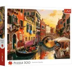 Puzzle Trefl 500 piese Venetia la apus de soare, multicolor, 10+ ani