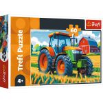 Puzzle Trefl 60 piese cu vehicul de fermier pentru copii 4+