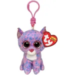 Breloc din plus TY Cassidy, pisică lavandă, 8,5 cm, Beanie Boos