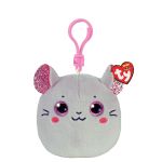 Breloc din plus Ty Squishy Beanies Catnip, șoricel adorabil 8 cm