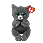 Pisică de pluș TY Beanie Bellies Binx, gri, 15 cm, moale