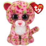 Jucarie de plus TY Beanie Boos leopard roz, 15 cm, unisex
