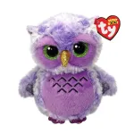 Plus TY Beanie Boos Owlivia, bufnita mov din plus, 15 cm