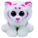 Jucarie de plus Ty Beanie Babies Tabor, tigru alb roz, 24 cm
