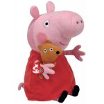 Jucarie de plus TY Peppa Pig Beanie Babies, 28 cm, multicolor