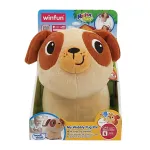 Jucarie interactiva Winfun Catelus Pug moale cu sunete, 6 luni+