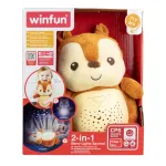 Proiector și lampă de veghe 2 în 1 Winfun Veveriță pentru bebeluși