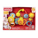 Set 4 zornăitori și jucării de dentiție pentru bebeluși Winfun 0+ luni