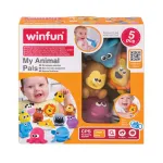 Set jucarii de baie Winfun cu 5 animalute din jungla, 6 luni+