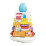 Turn cu cercuri colorate Winfun in forma de tort, 5 piese, 6 luni+