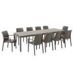 Set mobilier de grădină Leziter Letta II 10+1, cappuccino