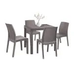 Set mobilier de grădină Leziter Goti 4+1, cappuccino, efect ratan