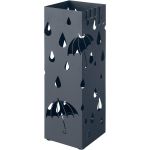SONGMICS Suport metalic pentru umbrele, cu carlige si tava de picurare, 16x16x49cm, gri Household NewTrend