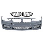 Bara Fata cu Grile Negru Lucios BMW Seria 4 F32 Coupe F33 Cabrio F36 Gran Coupe (2013-2017) M4 Design Performance AutoTuning