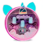 Set Martinelia cu 3 lacuri de unghii si accesorii, geanta Unicorn