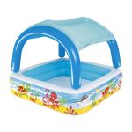 Piscină gonflabilă pentru copii Bestway Coral Reef cu copertină, 147x147x122 cm