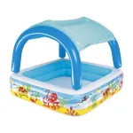 Piscină gonflabilă pentru copii Bestway Coral Reef cu copertină, 147x147x122 cm