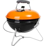 Gratar portabil pe carbuni cu capac pentru gradina si picnic