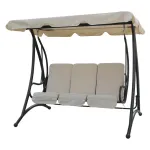 Leagăn de grădină QENA, 3 locuri, max. 300 kg, 201x123x172 cm