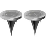 Set 2 lămpi solare de grădină Strend Pro Gruid, 4 LED, lumină caldă