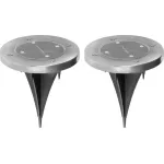 Set 2 lămpi solare de grădină Strend Pro Gruid, 4 LED, lumină caldă