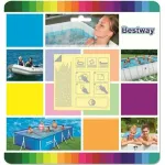 Set reparatie piscine si gonflabile Bestway, 10 plasturi 65x65 mm