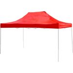 Cort pavilion pliabil Festival 3x4,5 m rosu, rezistent UV si apa