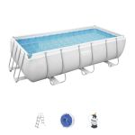 Piscină supraterană Bestway Power Steel cu filtru, scară și dozator 404x201x100 cm