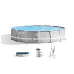 Piscină supraterană Intex Prism Frame Premium 457x107 cm cu filtru și scară