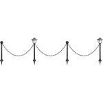 Lampa solara de gradina cu lant decorativ Strend Pro, 2 stalpi, 334 cm