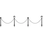 Lampa solara de gradina cu lant decorativ Strend Pro, 2 stalpi, 334 cm