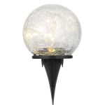 Lampă solară decorativă pentru grădină Strend Pro Crackle LED, 10x19 cm