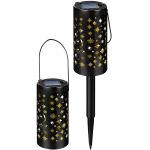 Set 2 lămpi solare decorative Strend Pro Yildun, LED alb cald, 41 cm