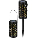 Set 2 lămpi solare decorative Strend Pro Yildun, LED alb cald, 41 cm