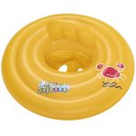 Colac gonflabil pentru bebe Bestway cu sezut, 69 cm, galben
