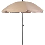 Umbrela de plaja Betty 200 cm, bej, cu inclinare si structura din otel