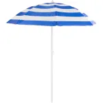 Umbrelă de plajă DALIA 180 cm, înclinabilă, albastru-alb