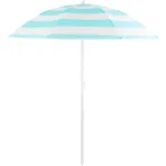 Umbrelă de plajă Dalia 180 cm cu înclinare, albastru-alb