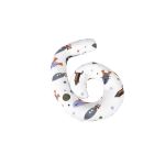 Pernă de corp pentru dormit lateral, formă C, 290x60 cm, Rachete