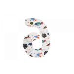 Husă adițională pentru pernă de corp pentru dormit lateral, model Rachete 290x60 cm