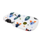 Păturică impermeabilă pentru bebeluși cu tetieră detașabilă, model rachete