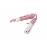 Protecție laterală pentru pătuț Dragon roz, 25x180 cm, bumbac