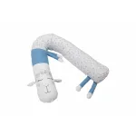 Protecție laterală pentru pătuț Oiță albastră, 25x180 cm, SomnArt