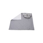 Set paturica brodata 100x110 cm si perna bebe Koala, gri/alb