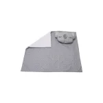Set paturica brodata 100x110 cm si perna bebe Koala, gri/alb