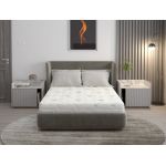 Saltea cu spumă poliuretanică Confort 4Family 90x190, înălțime 14 cm, cu Aloe Vera, husa lavabilă și detașabilă cu fermoar, fermitate medie