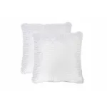 Set 2 perne matlasate din microfibra Striata 70x70 cm, confort mediu