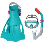 Set snorkeling Bestway Sparkle Water cu mască, tub și labe, multicolor