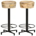 Scaune de bar, 2 buc., 66 cm, lemn masiv de mango GartenMobel Dekor